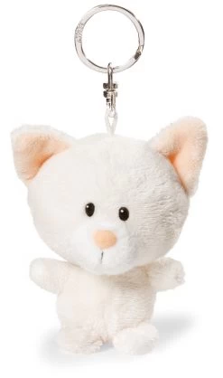 Nici 32375 Schlüsselanhänger Mini Filou Katze Katzenkind Weiß Ca 10cm Plüsch