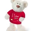 Nici 37756.1 Classic Bear Creme Mit Rotem T-Shirt "I Love You" 35cm Plüsch Schlenker