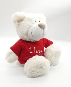 Nici 37756.1 Classic Bear Creme Mit Rotem T-Shirt "I Love You" 35cm Plüsch Schlenker -Nici 37756 1 9