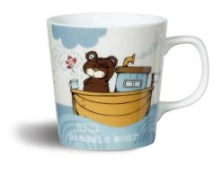 Nici 38169 Kinder- Tasse Classic Bear Bär Mit Lachs Im Boot 8x8cm Porzellan