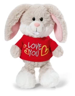 Nici 40184 Hase Mit T-Shirt "Love You" 20cm Plüsch Kuscheltier Schlenker Love
