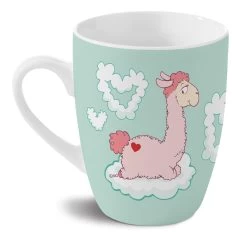 Nici 42712 Tasse Lama All You Need Is Love Porzellan Kaffeetasse Teetasse 310ml -Nici 42712 02 ZA Frei 2048x1992