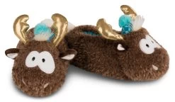 Nici 44130 Hausschuhe Rentier Reny Heart Firgürlich Plüsch Gr 34-37 (M)