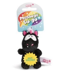 Nici 44980 Message To Go Loop 8cm Einhorn Carbon Flash - MUTMACHER