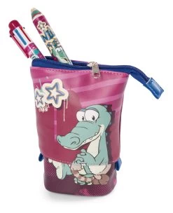 Nici 47984 Mäppchen Schlamper Verstellbar Krokodil & Nilpferd Wild Friends GREEN