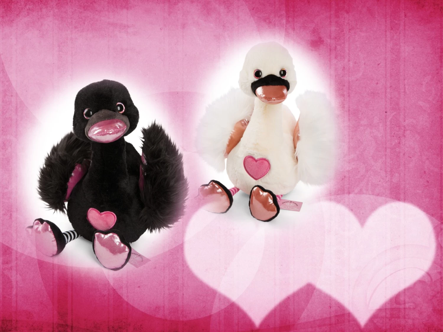 Nici 48270 + 48271 SET Zwei Schwäne 50cm Plüsch Kuscheltier Love Classics GREEN 4 Nici 48270 + 48271 SET Zwei Schwäne 50cm Plüsch Kuscheltier Love Classics GREEN – Bild 2