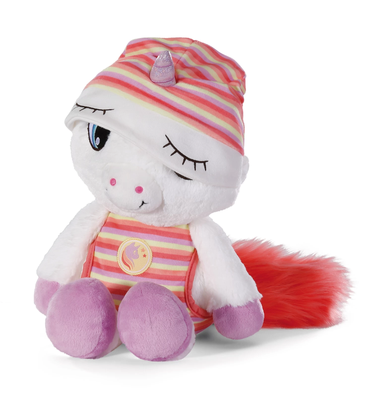 Nici 48885 Schlafmützen Einhorn Myala Weiß-rot 38cm Plüsch Kuscheltier 3 Nici 48885 Schlafmützen Einhorn Myala Weiß-rot 38cm Plüsch Kuscheltier
