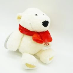 Nici -Nici Nici 25954 Eisbaer mit rotem Schal 15cm Pluesch Schlenker Kuscheltier Winter 1